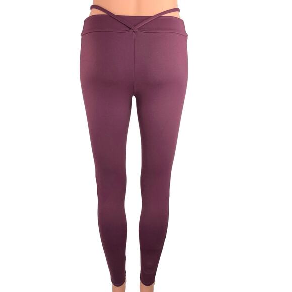 Live The Process Purple Stretch Elastic Waist Sports Cosmos Legging Pants Sz M - Picture 3 of 5